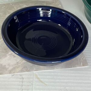 1998 HLC FIESTA ceramic dinnerware Cobalt Blue 7” medium soup or salad bowl.